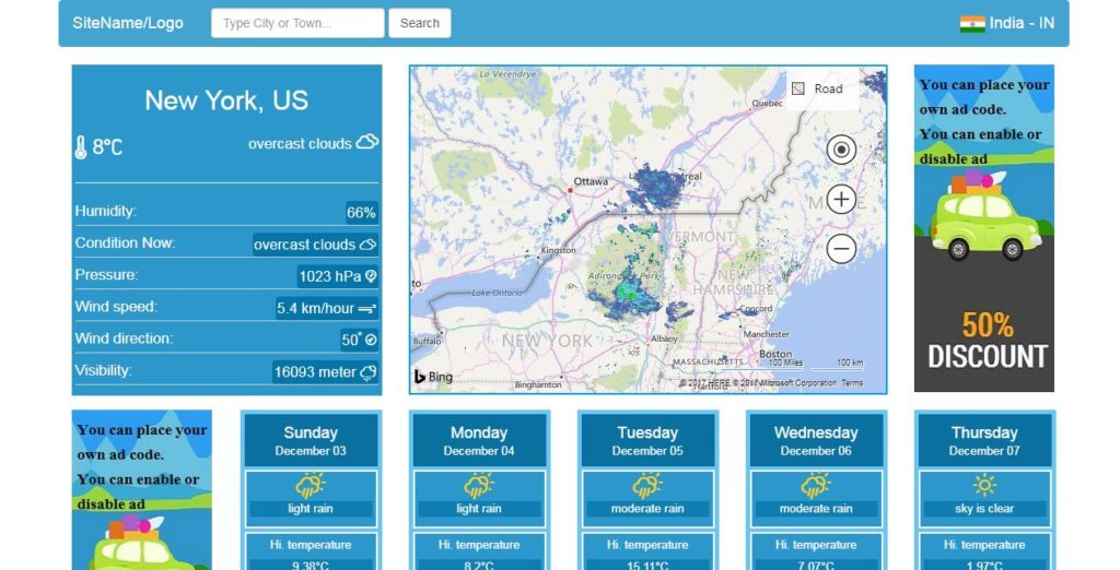 Ajaxify Weather Forecast PHP Script Source Code