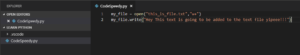 How to create a text file in Python and add texts to it - CodeSpeedy