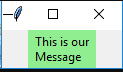message in tkinter python