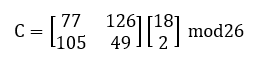 Column matrix in cipher hill