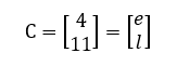 Formula of hill cipher