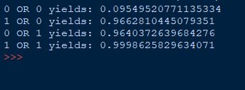Perceptron Neural Network for Logical "OR" Operation in Python