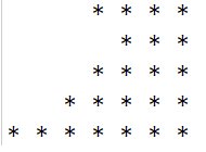 star pattern in bar shape java