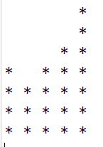 star pattern print bar java