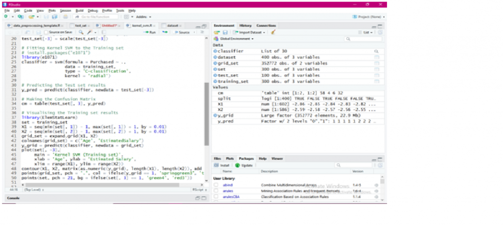 Classification in Kernel SVM using R- CodeSpeedy