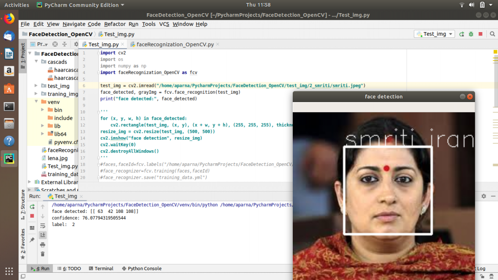 Face Recognition from video in Python using OpenCV - CodeSpeedy