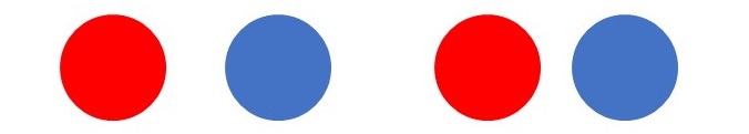 red blue circles
