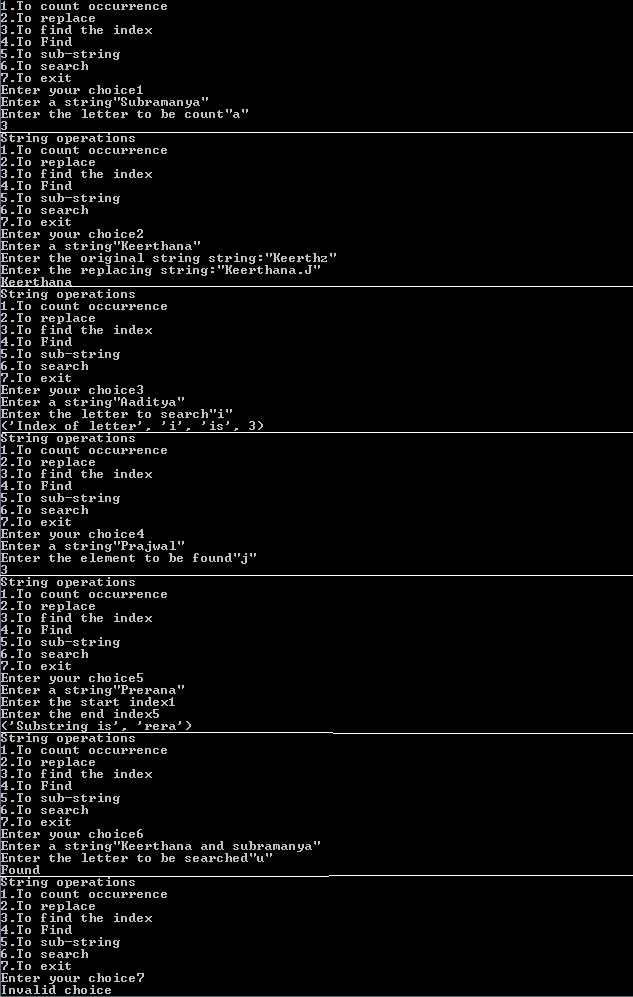 string methods