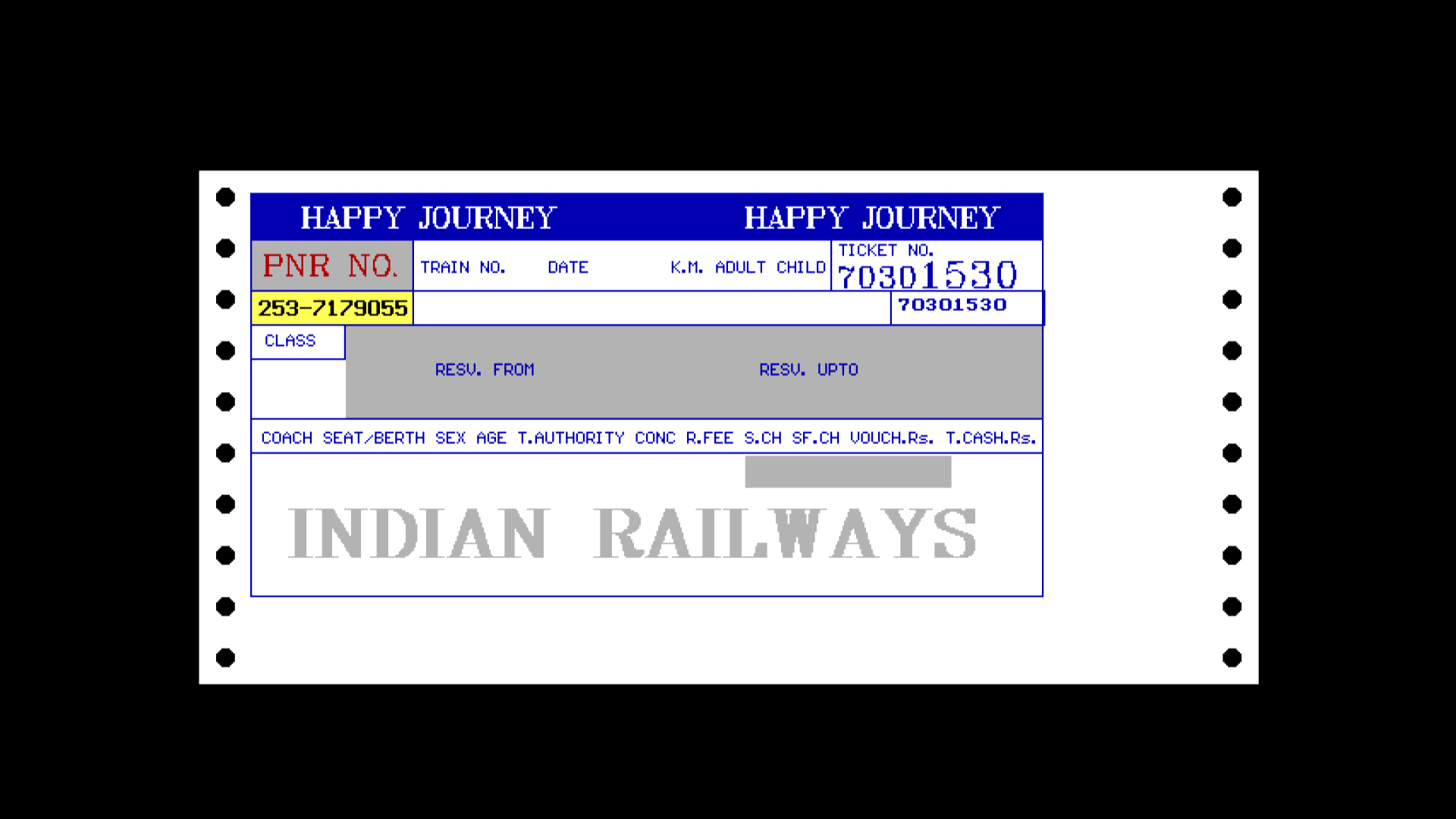 TRAIN TICKET