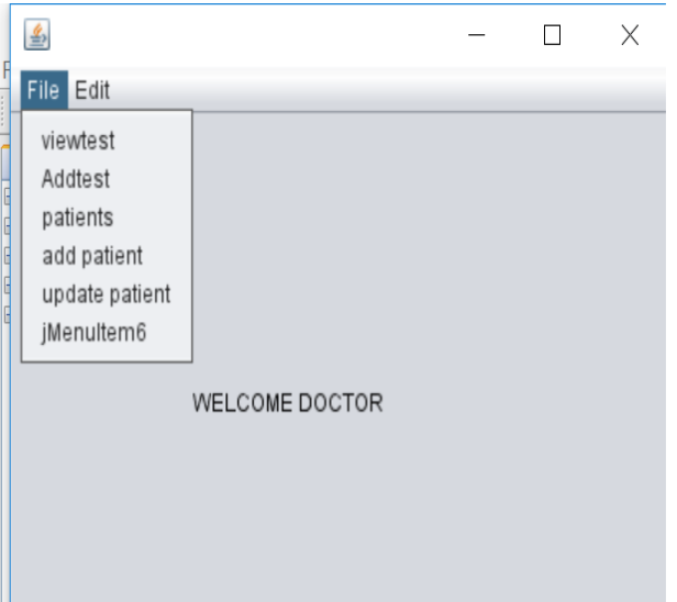 hosiptal managemnet system in Java doctor dashboard