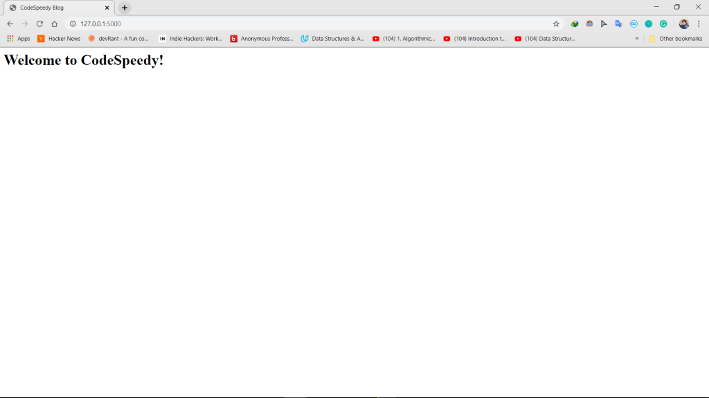 Blogging website in Python with Flask - CodeSpeedy