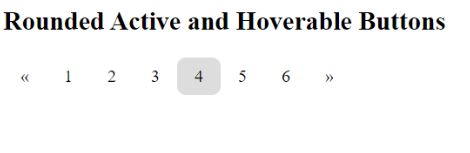 Rounded Active and Hoverable Buttons: