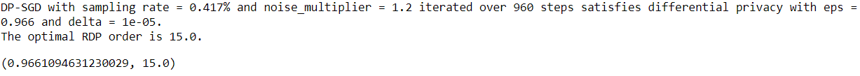 Differentially Private Machine Learning Models Using TensorFlow Privacy