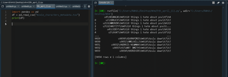 Reading and Parsing a tsv file in python - CodeSpeedy