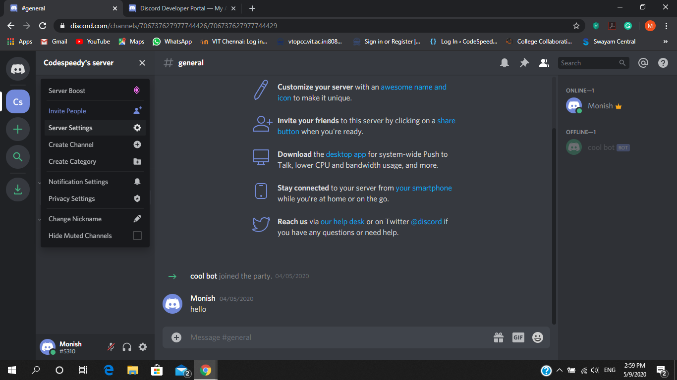 Create A Discord Webhook In Python For A Bot CodeSpeedy