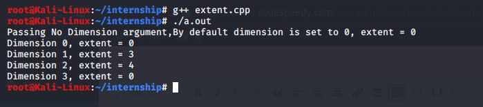 std::extent() template in C++
