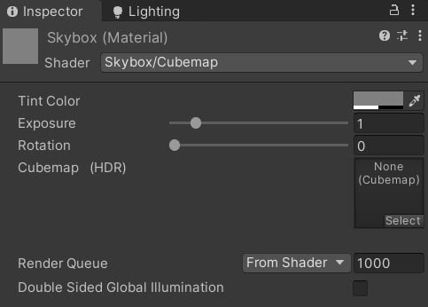 none cubemap unity