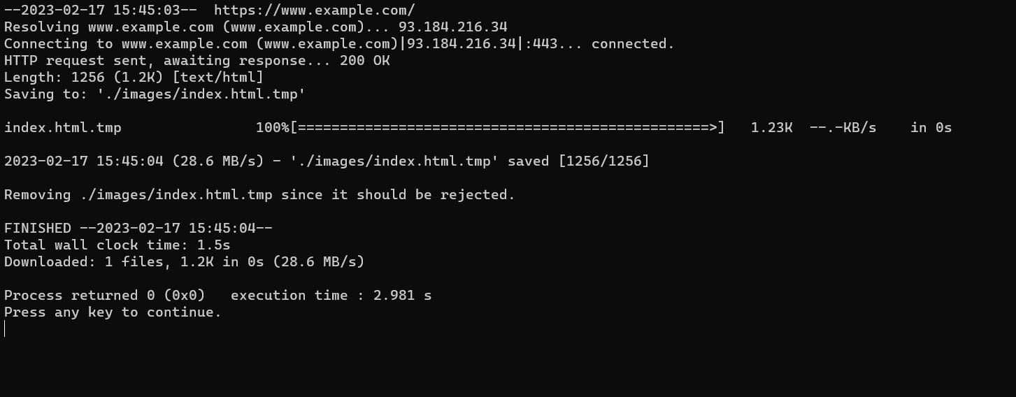 download all image files from a web page in C++