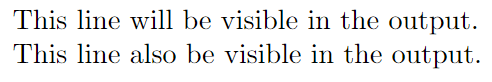 Commenting out single line.