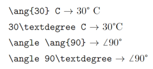 Degree symbol (90° or °C) in LaTeX - CodeSpeedy