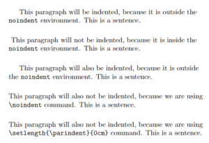 Project Remove Indent Remove indentation on paragraph in LaTeX - CodeSpeedy
