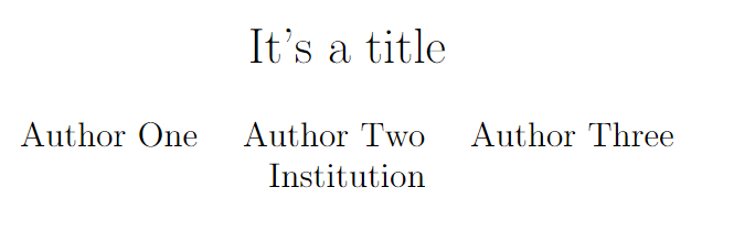 same affiliation for all authors.