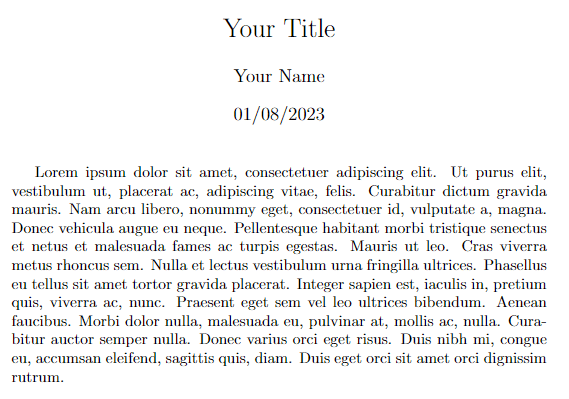 title with specific date.