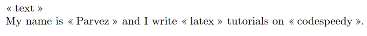 Replace this "..." with «...».
