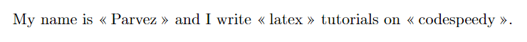\og ...\fg{} replaced by the «...»