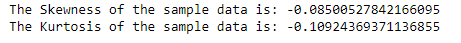 Output normal skew amd kurtosis