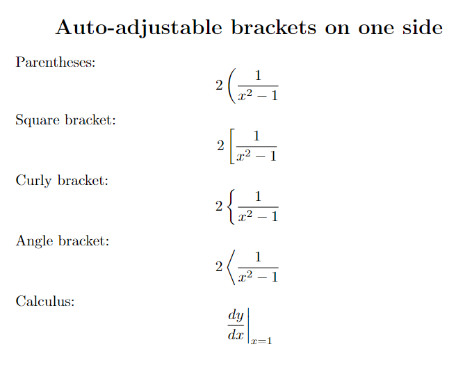 auto adjustable brackets on one side.