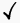 \checkmark