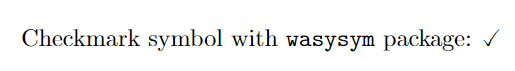checkmark symbol.