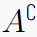 $A^\complement$