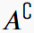 $A^\complement$