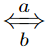 \xLeftrightarrow[b]{a}