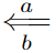 \xLongleftarrow[b]{a}