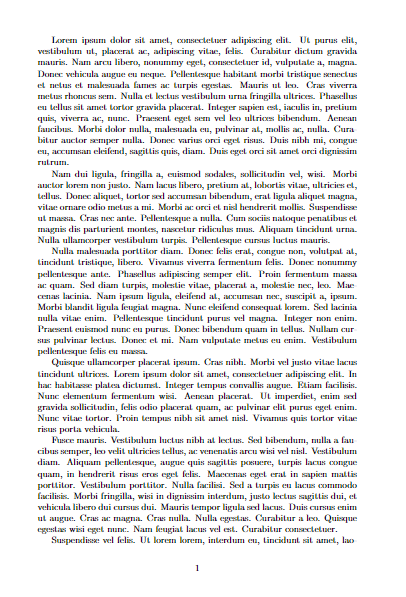 first page without header and footer.