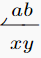 \xleftharpoonup[xy]{ab}