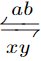 \xleftrightharpoons[xy]{ab}