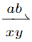 \xrightharpoonup[xy]{ab}