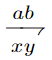\xrightharpoondown[xy]{ab}