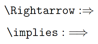 Implies symbol in latex.