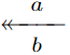 \xtwoheadleftarrow[b]{a}