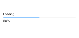 Display the progress percentage