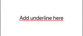 Change the color of the underline