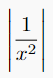 \Bigg| \frac{1}{x^2} \Bigg|