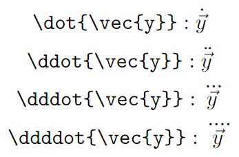 dot derivitive of a vector.
