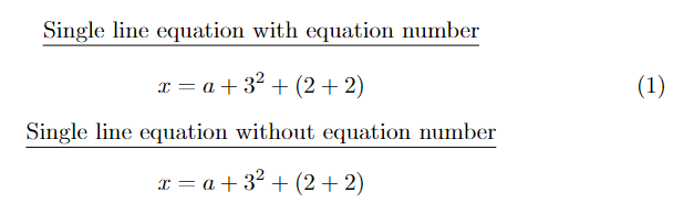 equation without equation number.