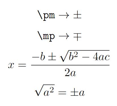 plus minus and minus plus symbol.